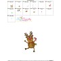 Dancing Reindeer With Candy Cane Embroidery Design Pattern-4