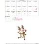 Dancing Reindeer With Candy Cane Applique Design Pattern-3