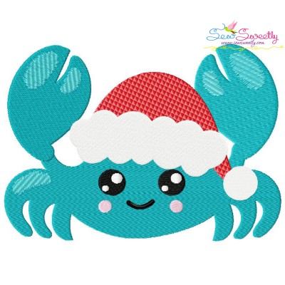 Christmas Crab Embroidery Design Pattern-1
