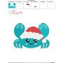 Christmas Crab Embroidery Design Pattern-3
