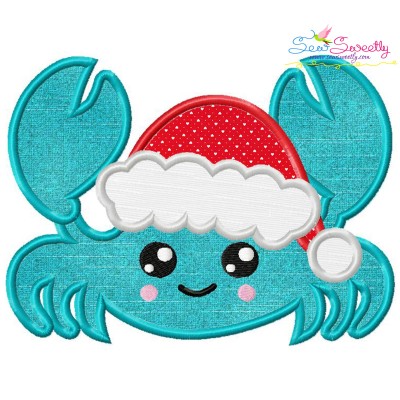 Christmas Crab Applique Design Pattern-1