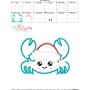 Christmas Crab Applique Design Pattern-3