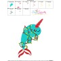 Christmas Narwhal Whale Embroidery Design Pattern-5
