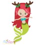 Christmas Mermaid-3 Embroidery Design Pattern-2
