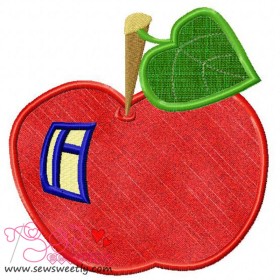 Apple House Applique Design Pattern-1