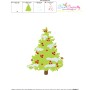 Christmas Tree Snow Embroidery Design Pattern-3