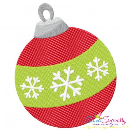 Christmas Ball Ornament Embroidery Design Pattern