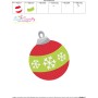 Christmas Ball Ornament Embroidery Design Pattern-3