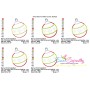 Christmas Ball Ornament Applique Design Pattern-2