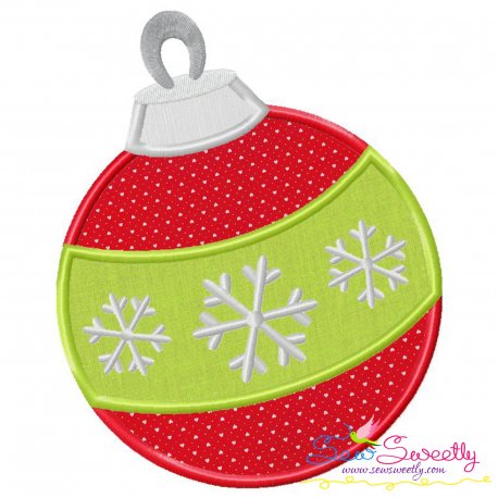 Christmas Ball Ornament Applique Design Pattern