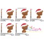 Woodland Christmas Bear Embroidery Design Pattern-2