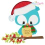 Woodland Christmas Owl Embroidery Design Pattern-3