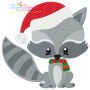 Woodland Christmas Raccoon Embroidery Design Pattern-3
