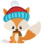 Woodland Christmas Fox Embroidery Design Pattern-3