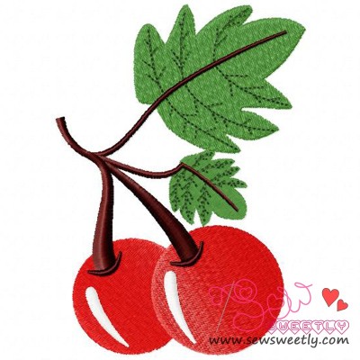 Cherry Embroidery Design Pattern-1