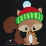 Woodland Christmas Squirrel Embroidery Design Pattern-3
