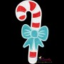 Candy Cane Bow Applique Design Pattern-1
