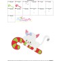 Christmas Kitty Candy Cane Embroidery Design Pattern-3