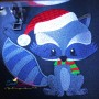 Woodland Christmas Raccoon Embroidery Design Pattern-2