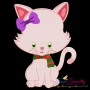 Christmas Kitty Girl Embroidery Design Pattern-1