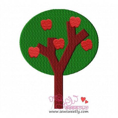 Apple Tree-2 Embroidery Design Pattern-1