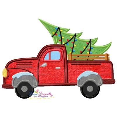 Christmas Tree Truck Applique Design Pattern-1