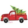 Christmas Tree Truck Embroidery Design Pattern-3