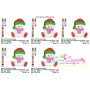 Christmas Ice Skating Little Snowman-4 Embroidery Design Pattern-2