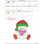 Christmas Ice Skating Little Snowman-4 Embroidery Design Pattern-3