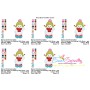 Christmas Ice Skating Little Snowman-2 Embroidery Design Pattern-2