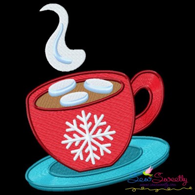 Christmas Coffee Cup Embroidery Design Pattern-1