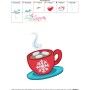Christmas Coffee Cup Embroidery Design Pattern-3