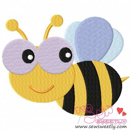 Cute Bee Embroidery Design Pattern-1