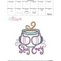 Stay Cozy Coffee Cup Applique Design Pattern-3