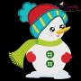 Cute Christmas Snowman-1 Embroidery Design Pattern-1