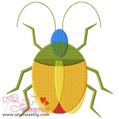 Colorful Insect Embroidery Design Pattern-1