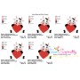 Valentine Cow Embroidery Design Pattern-2