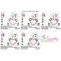Valentine Cow Applique Design Pattern-2