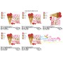 You Make Me Melt Ice Cream Cone Valentine Embroidery Design Pattern-2