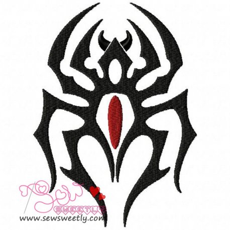Black Widow Embroidery Design Pattern-1