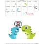 I Love You- Dinosaur Couple Valentine Embroidery Design Pattern-3