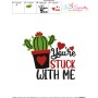 You're Stuck With Me Valentine Lettering Embroidery Design Pattern-3