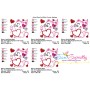Valentine Heart Kitty Cat Applique Design Pattern-2