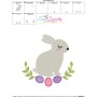 Bunny Leaves And Eggs Embroidery Design Pattern-3