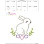 Bunny Leaves And Eggs Applique Design Pattern-3