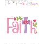 Faith Floral Cross Lettering Embroidery Design Pattern-3