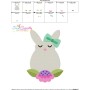 Bunny Flower Easter Embroidery Design Pattern-3