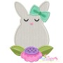Bunny Flower Easter Applique Design Pattern-1