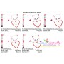 Valentine Baby Cat Heart Applique Design Pattern-2