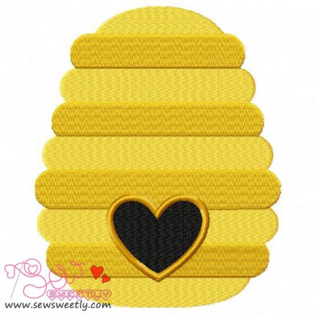 Bee Hive Embroidery Design Pattern-1